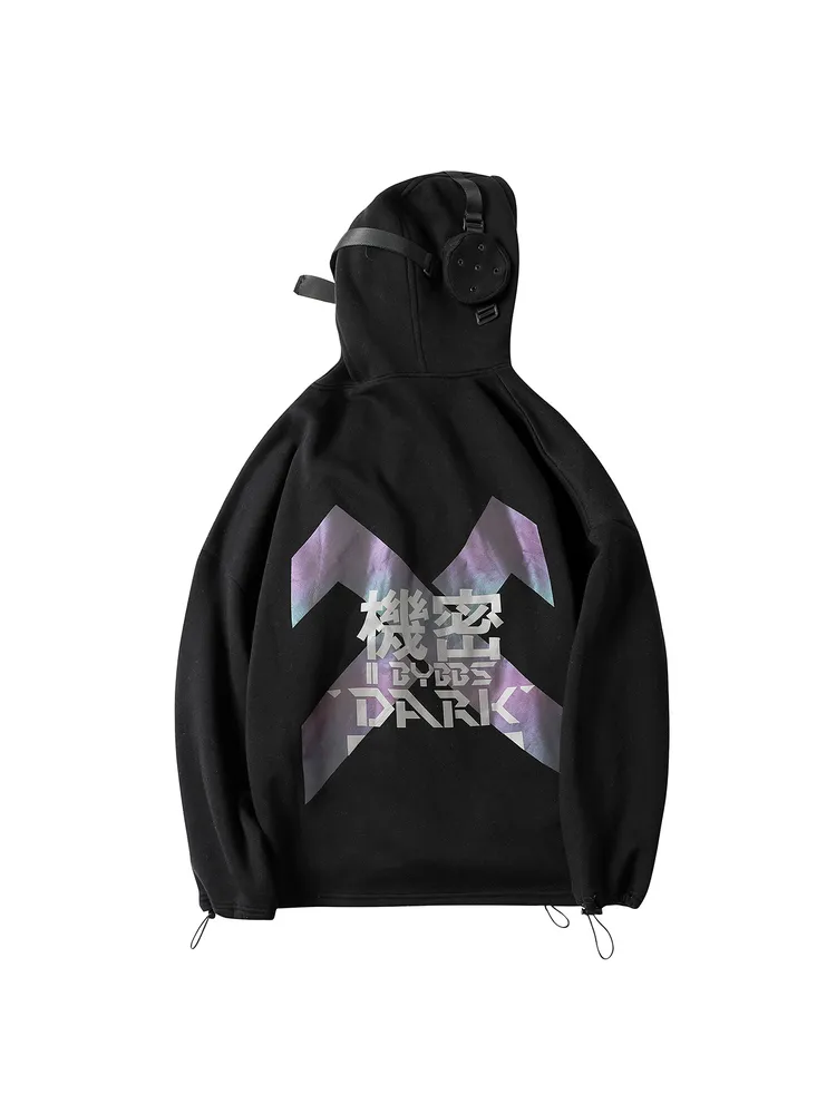 Cyberpunk techwear hoodie