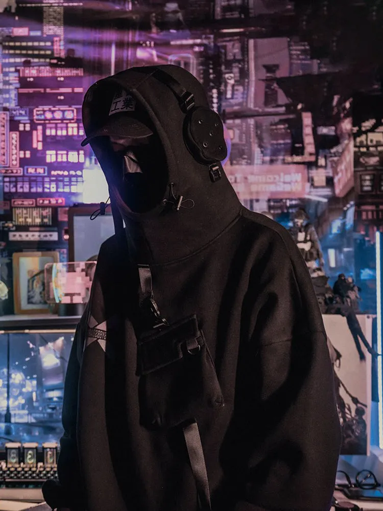 Cyberpunk techwear hoodie