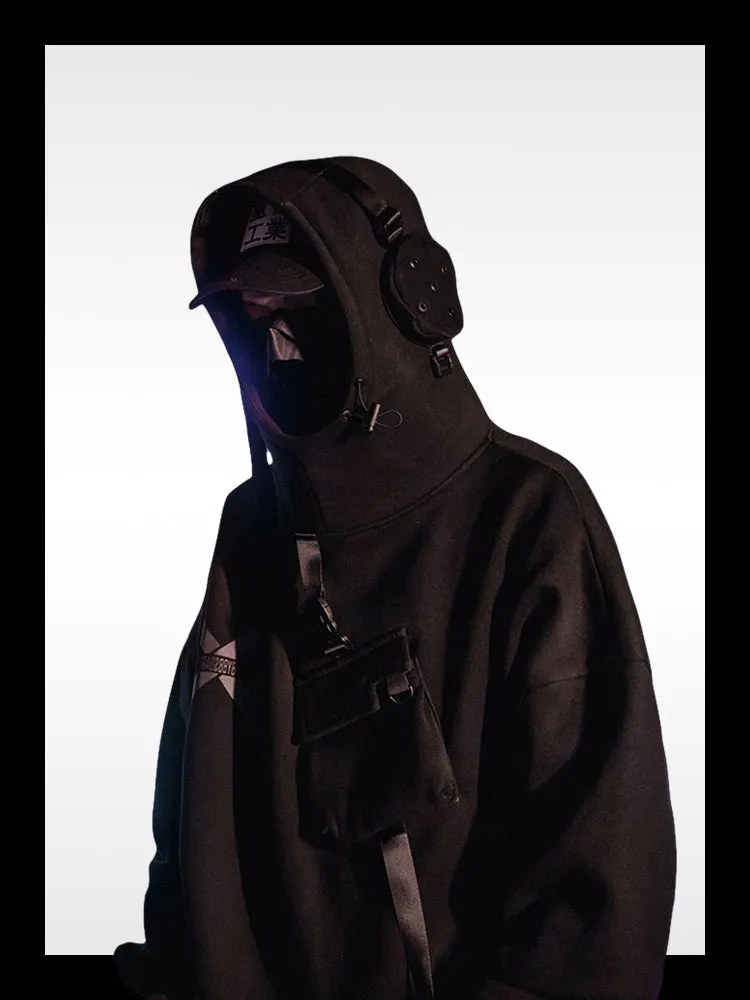 Cyberpunk techwear hoodie
