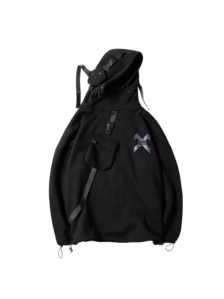Cyberpunk techwear hoodie