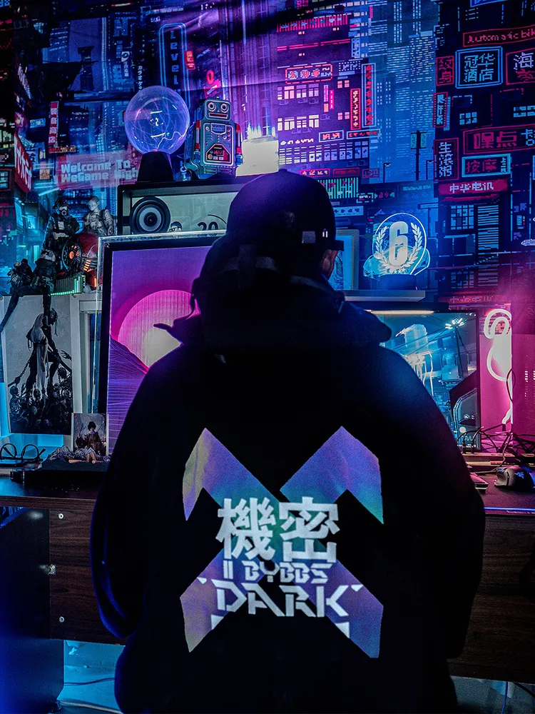 Cyberpunk techwear hoodie