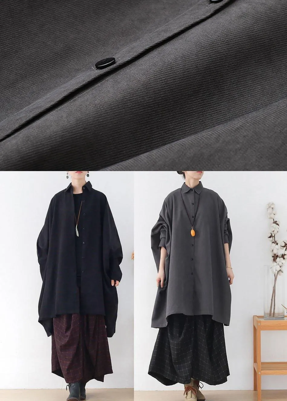 Elegant Black PeterPan Collar Asymmetrical Design Fall Cardigans Long Sleeve
