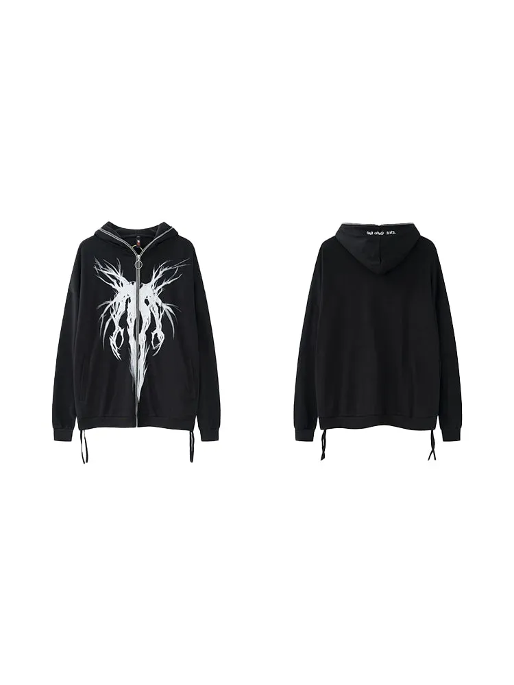 Full zip noir techwear