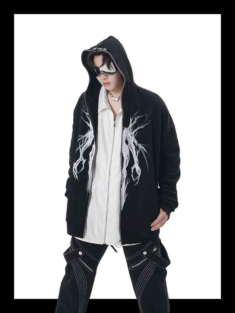 Full zip noir techwear