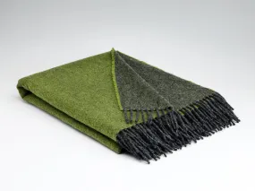 McNutt | Luxury Collection Pure Wool Blanket | Meadow Green Reversible