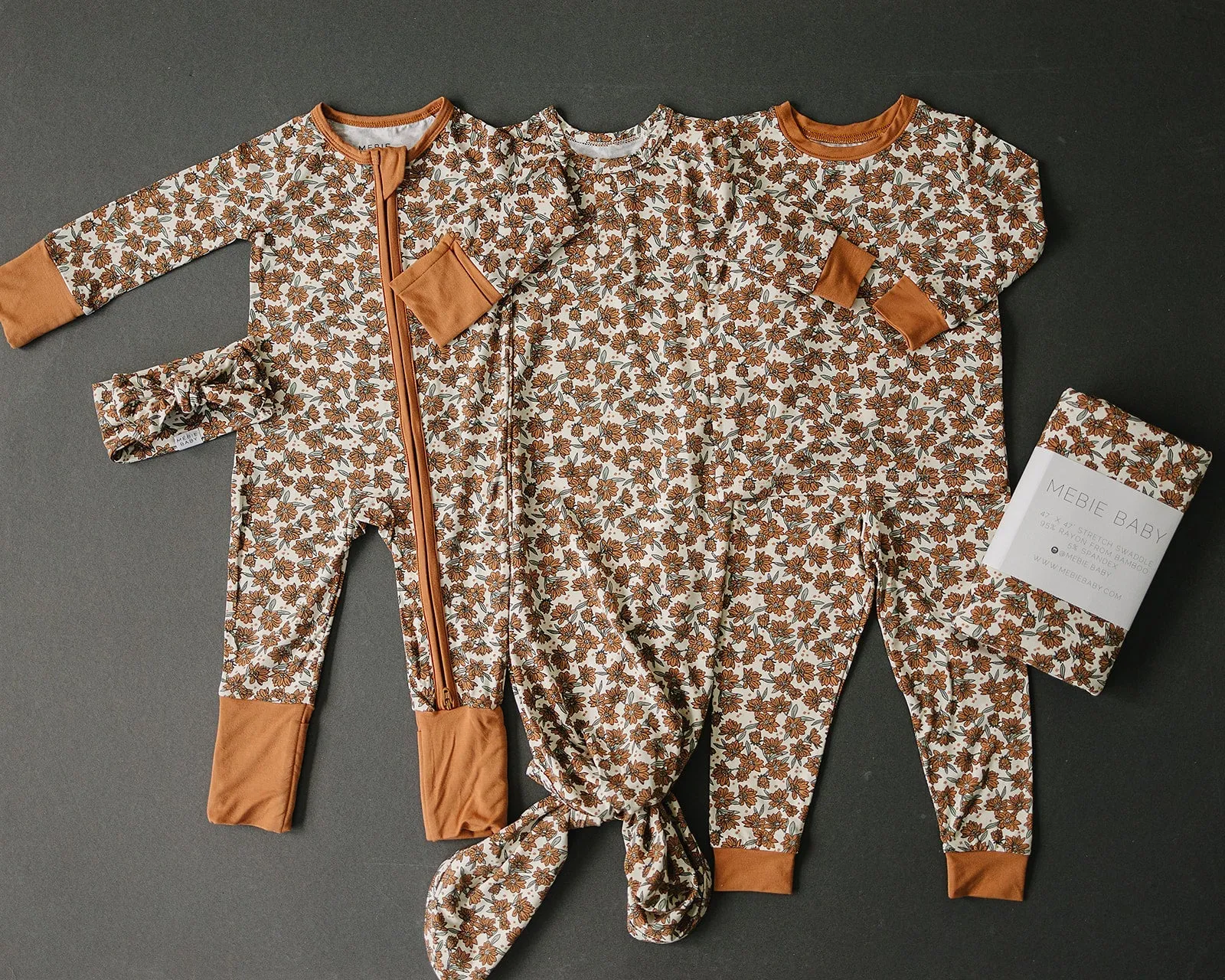Mebie Baby Bamboo Cozy Set - Cream Magnolia