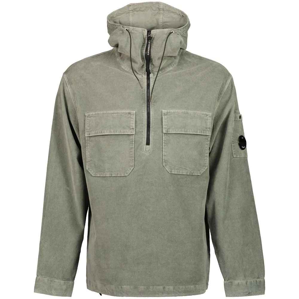Stretch Corduroy Hooded Lens Overshirt