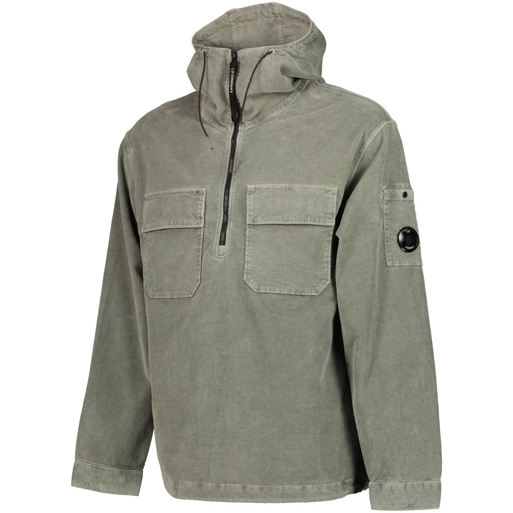 Stretch Corduroy Hooded Lens Overshirt