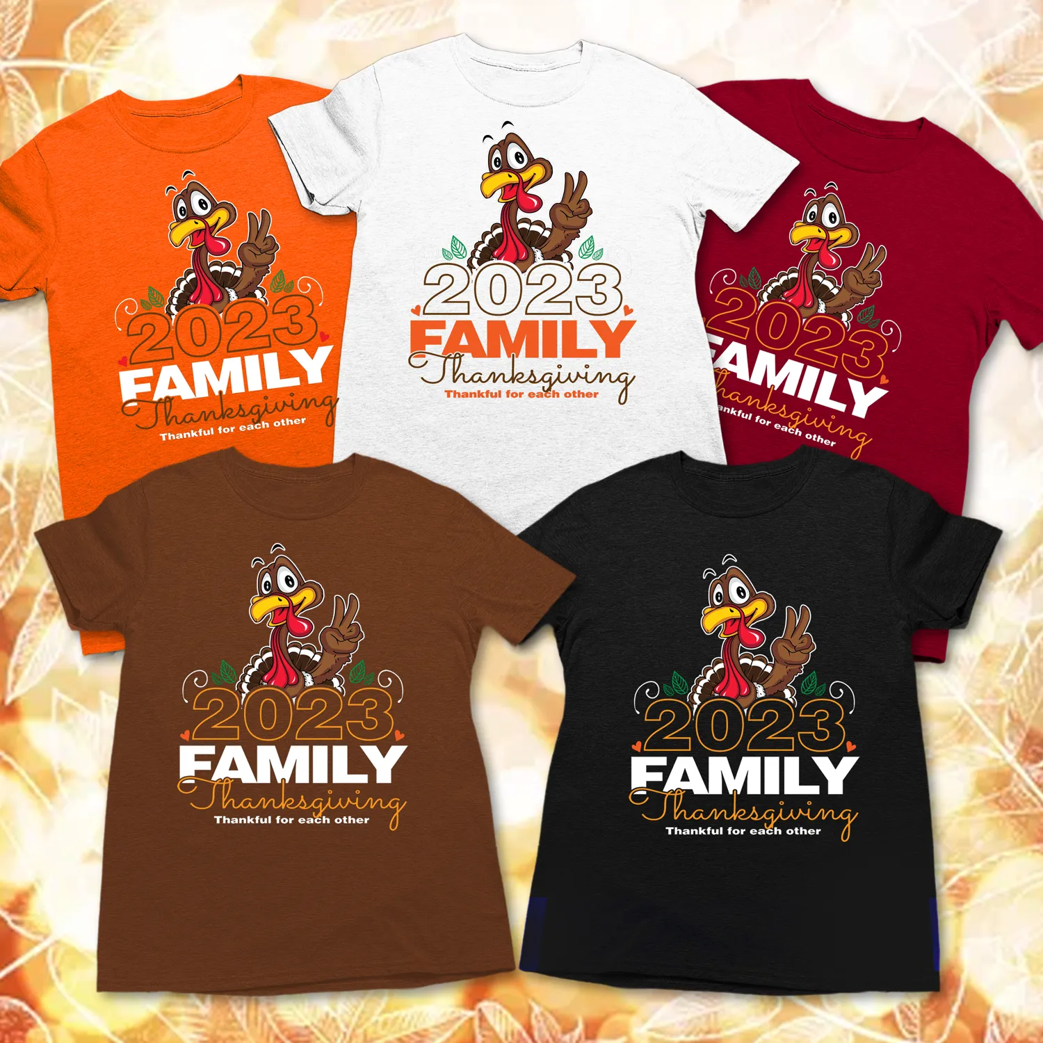 Thankful for each other 2023 turkey thanksgiving shirts family, family shirts for thanksgiving, Thankful Shirt, thanksgiving shirts for the family