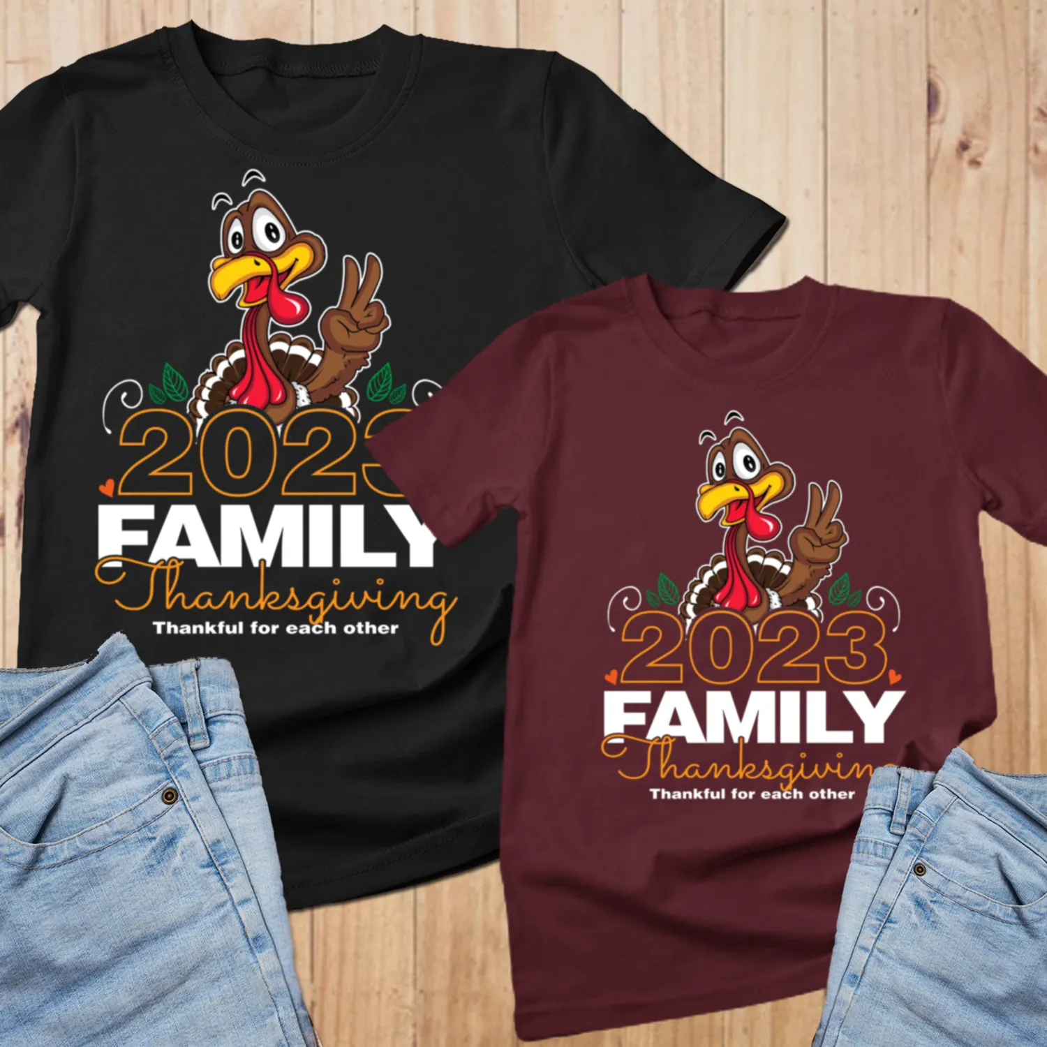 Thankful for each other 2023 turkey thanksgiving shirts family, family shirts for thanksgiving, Thankful Shirt, thanksgiving shirts for the family