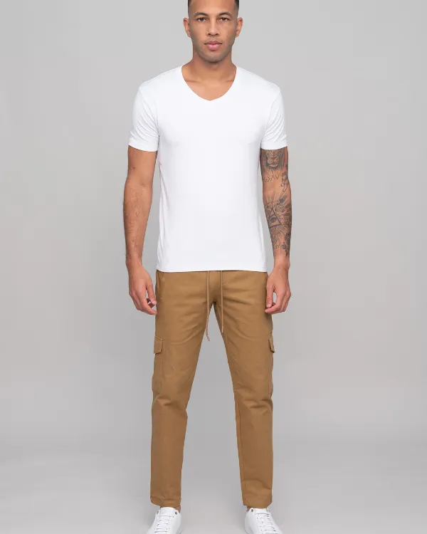 The ESNTL White V-Neck Tee