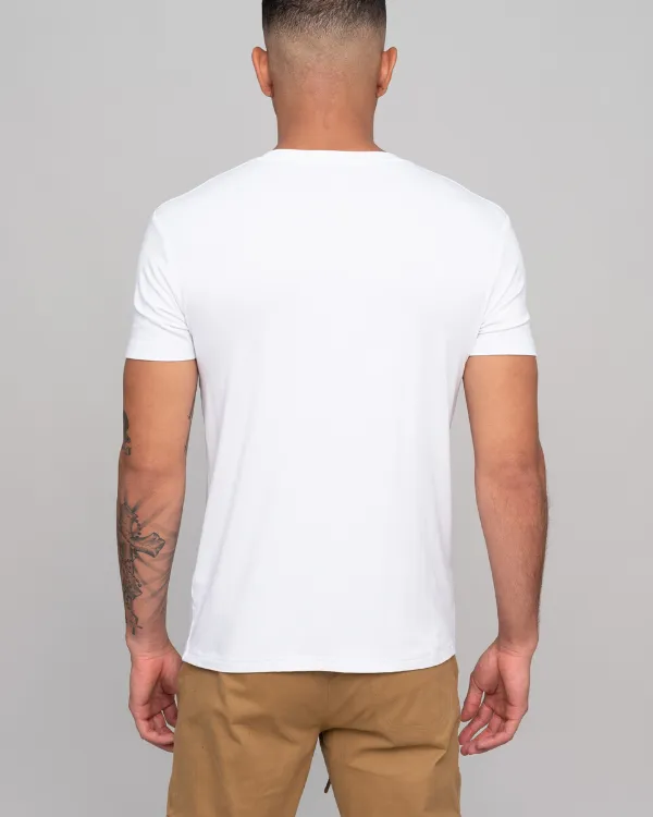 The ESNTL White V-Neck Tee