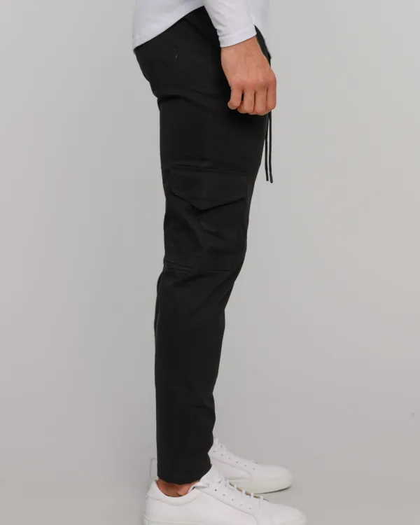 The ESNTLS Black (Coal) Cargo Pants